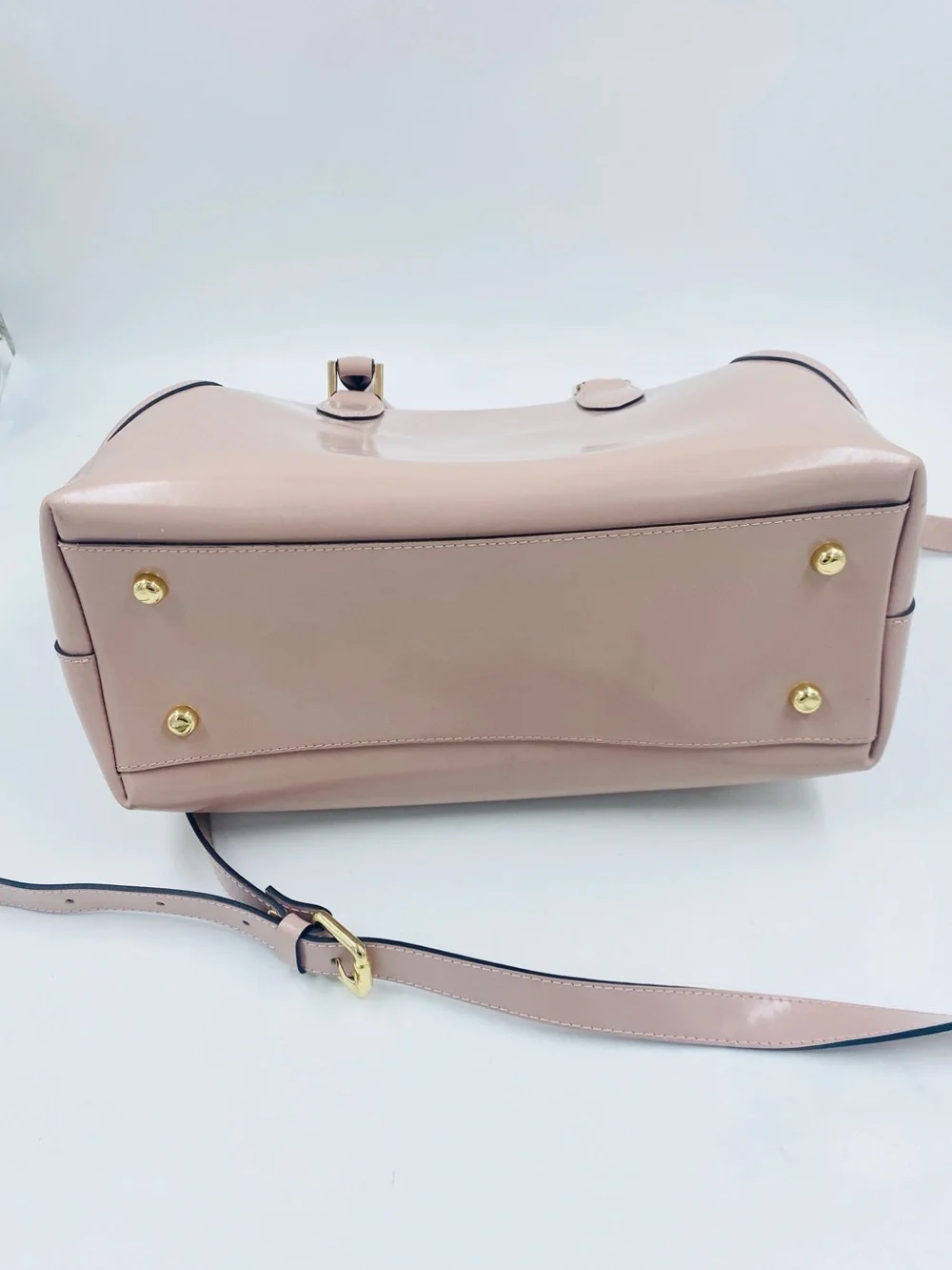 Gianni Notaro Italian Leather satchel convertible crossbody purse blush pink EUC